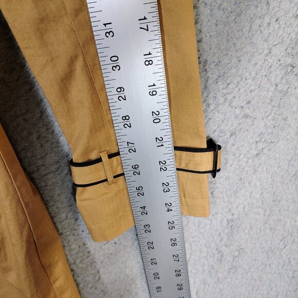 ModCloth Trench Coat Women's XL Tan Belted Waist Mid-Length Lightweight Retro - Picture 10 of 14